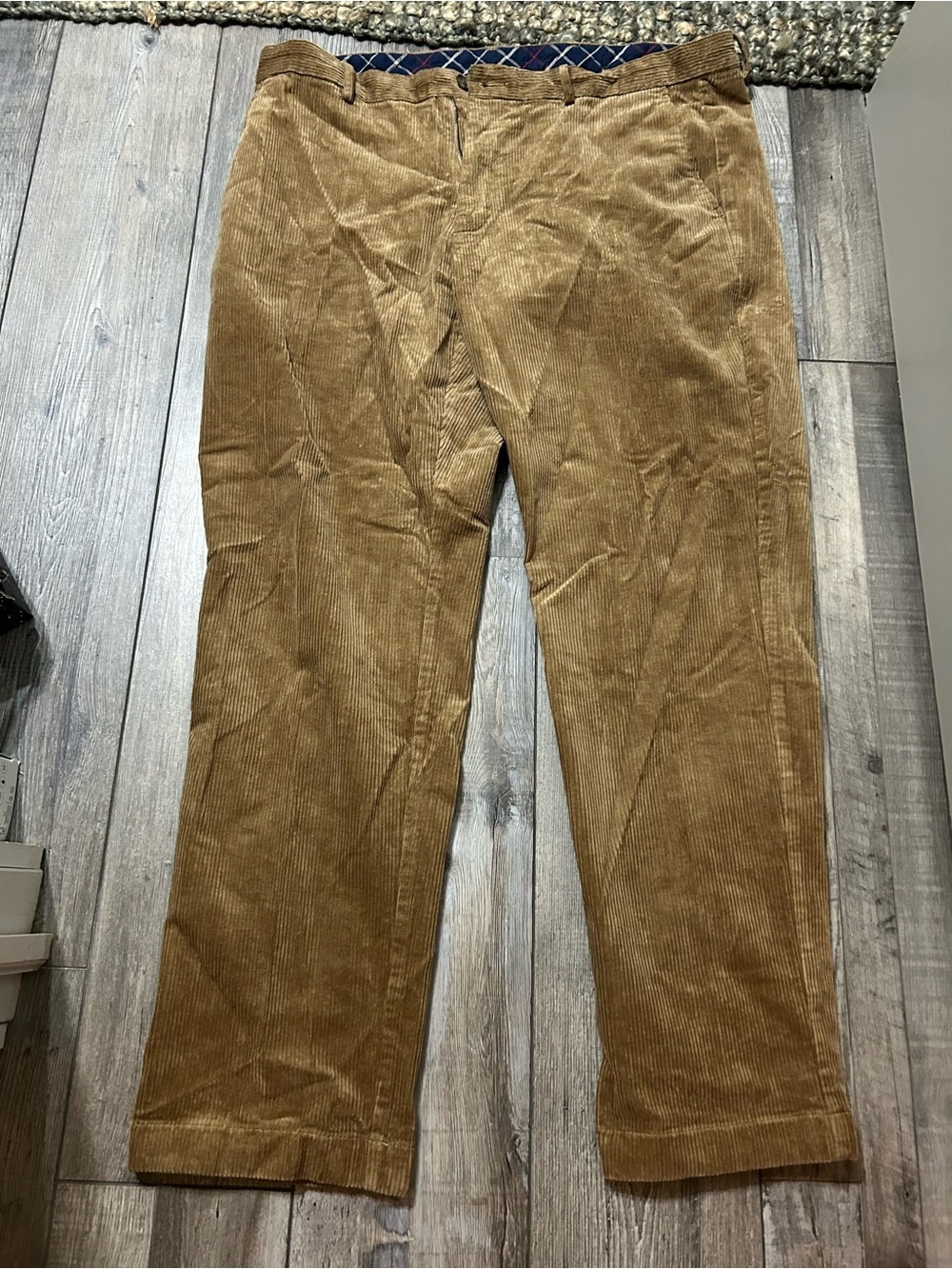 Brooks Brothers Milano Men's Corduroy Pants in Camel Brown tan